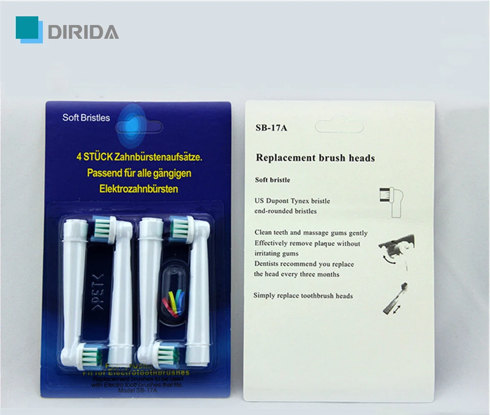 4 шт./упак. сменная электрическая зубная щетка для Braun Oral B мягкая щетина Vitality Dual Clean