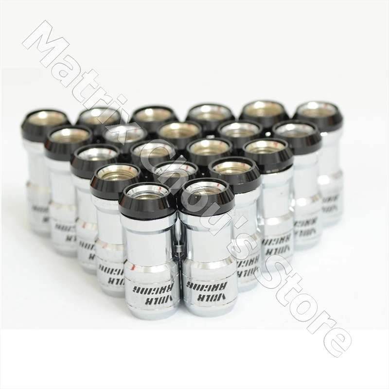 

Black Color, Volk Racing Formula Nuts Set Volk Racing Nuts With Lock Lug Nuts M12 x 1.5 Steel Lug Nuts, MC3398