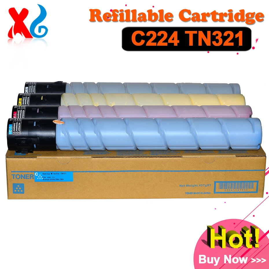 

1X Compatible Toner Cartridge Replacement for Konica Minolta Bizhub C224 C284 C364 C224e C284e C364e TN321 TN-321K 544G Toner