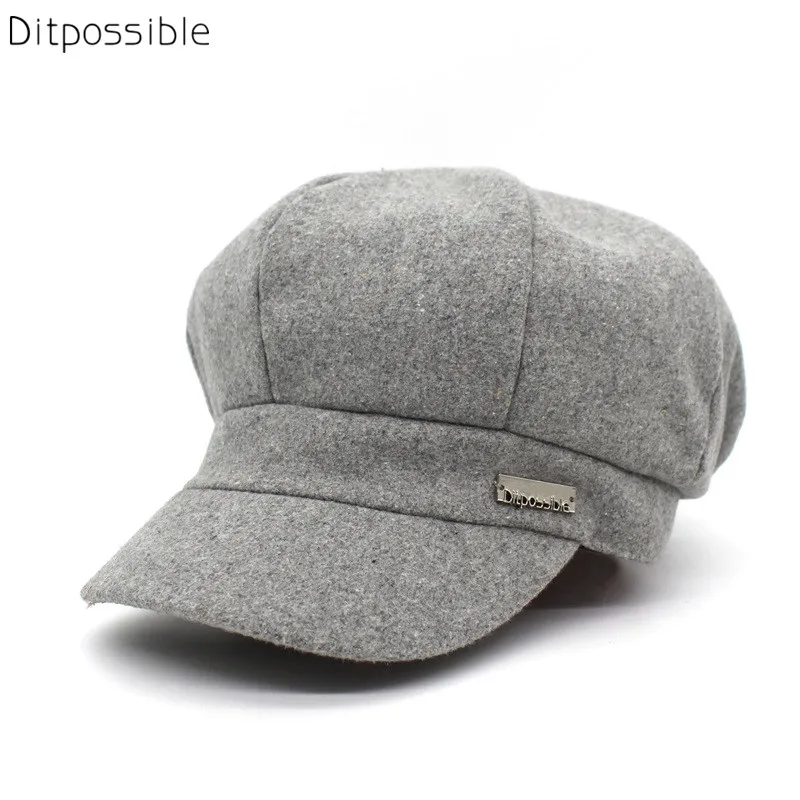 

Ditpossible brand cap women wool cotton hat female beret caps casual hats boina