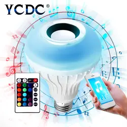 YCDC поле Smart Светодиодный реветь Беспроводной Bluetooth Динамик Аудио свет 12 Вт 110 В-240 В E27 лампы для iPhone iPad смартфон с удаленного Управление