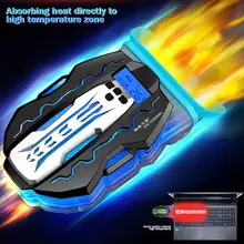 ICE COOREL K1 портативный всасывающий Тип освещение кулер ноутбук ультра Бесшумная внешняя холодильная Подушка вентиляционные вентиляторы охладители
