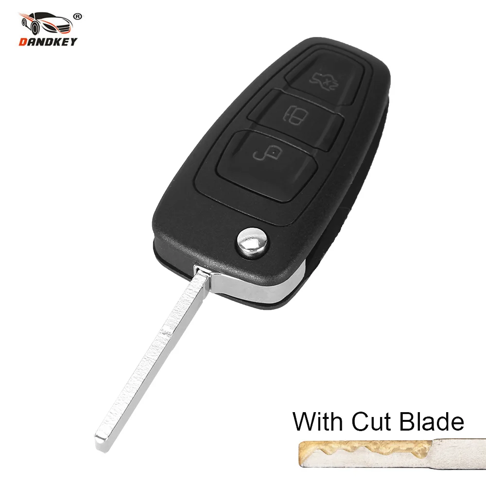 DANDKEY Cut/Uncut Blade Remote 3 кнопки автомобильный брелок для Ford/Mondeo/Fiesta/Focus/Titanium Smart Key |