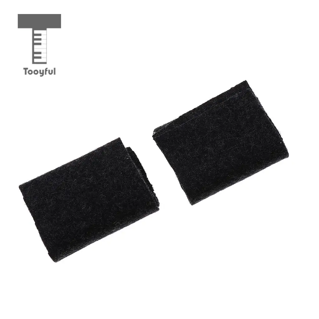 Tooyful Pack of 2 Wool Erhu Silencer Pads Silencing Mats Muffler Erhu Practice Parts Black