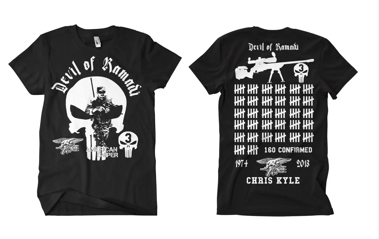 

The Devil of Ramadi T-Shirt Chris Kyle American Sniper CPO Printed Round Men T Shirt Cheap Price Top Tee Harajuku