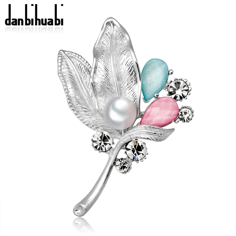 4pcs Flower Brooches For Women - Rhinestone Floral Leaf Pins For Dresses, Jackets, Hats & Gift Giving