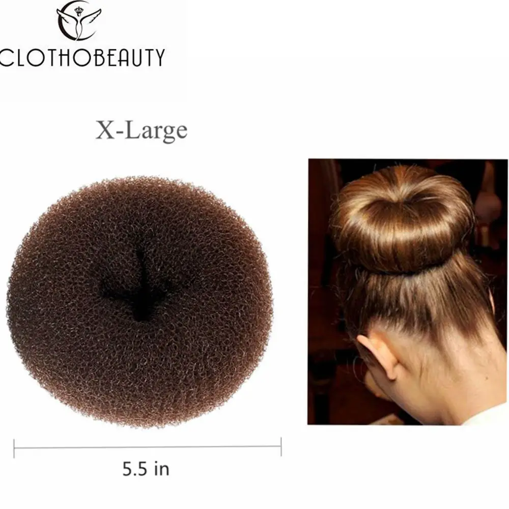 

1 Pcs 5.5in X-Large Hair Bun Donut Maker,Ring Style Bun,Women Chignon Donut Buns Doughnut Shaper Hair Bun maker(Thick/Long Hair)