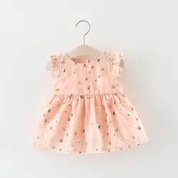 Vestido infantil/Новое поступление, платье для малышей, коллекция 2018 года, летние модели, корейское платье для девочек, хлопковое, прозрачное
