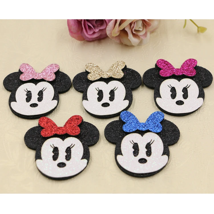 50 pcs/lot Glitter Cartoon Animal Hair accessories shoe garment decoration |