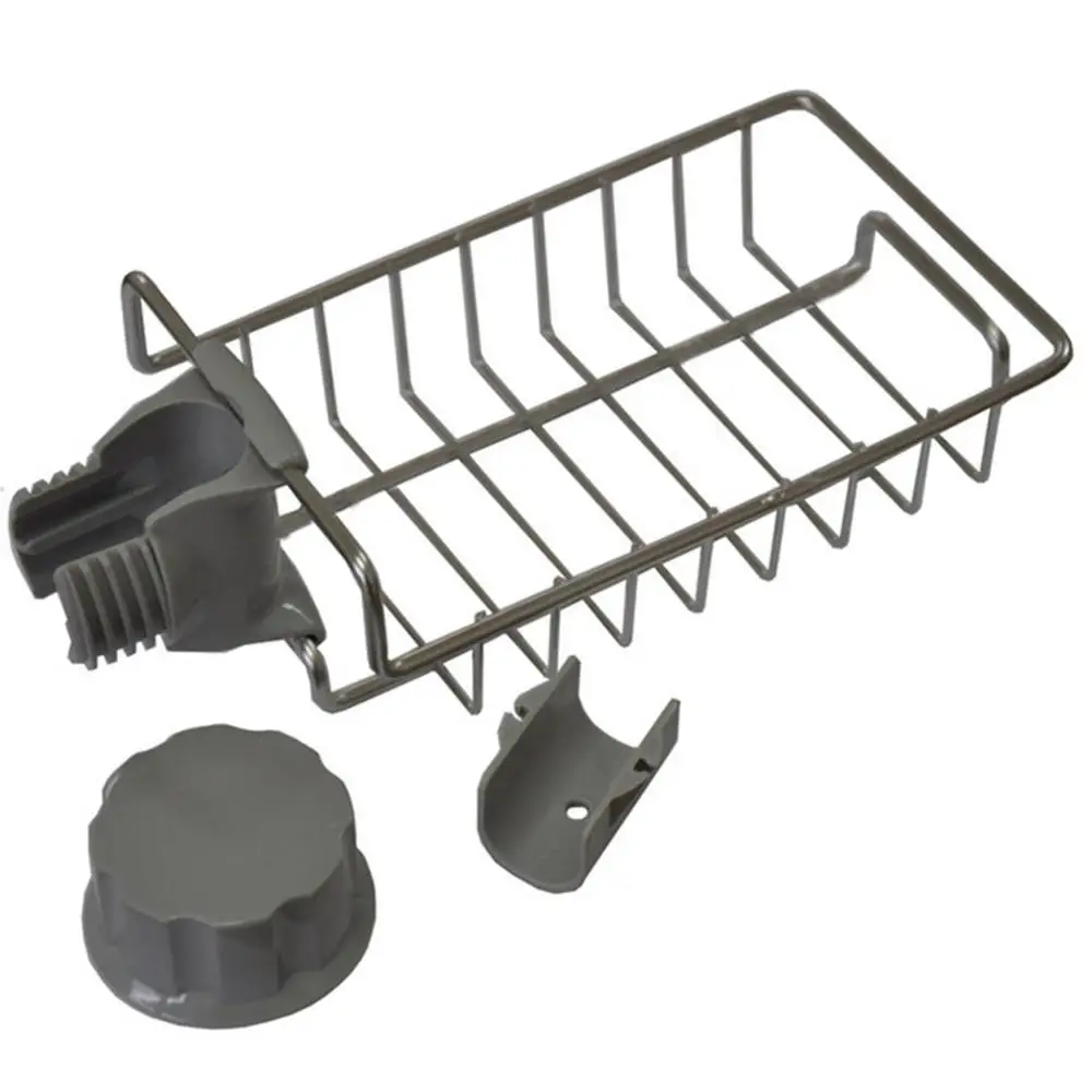 

Stainless Steel Faucet Rack Pool Sundries Rag Storage Rack Creative Kitchen Dish Cloth Draining Rack