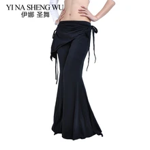 Этническая брюки танца живота женские Высокая Талия расклешенные брюки 1 шт. йога одежда больших размеров, брюки с начесом, Размеры Для женщин s брюки танца живота для Для женщин