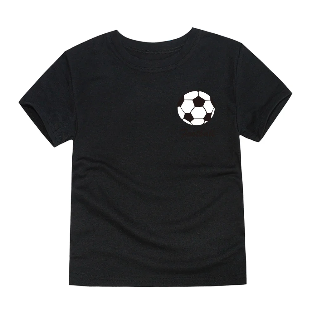 Летние хлопковые футболки с короткими рукавами и круглым вырезом Детские футболки для футбола командная одежда для малышей спортивные футболки для мальчиков летние футболки