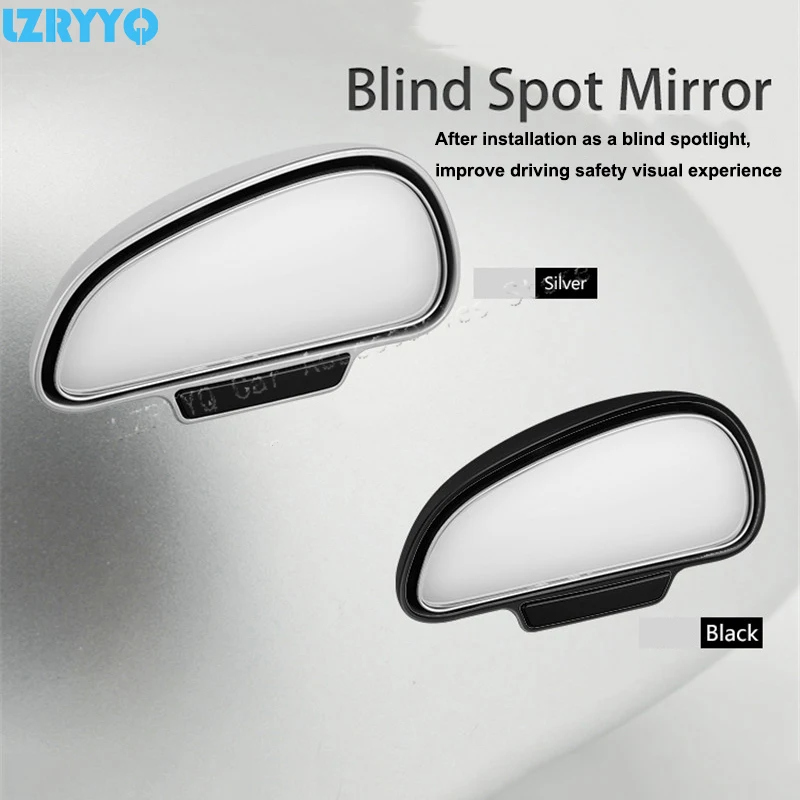 

Universal Auxiliary Rear View Blind Spot Mirror HD Chrome Mirror Wide Angle Rear Side View For Vehicle Car Truck Black/Silver