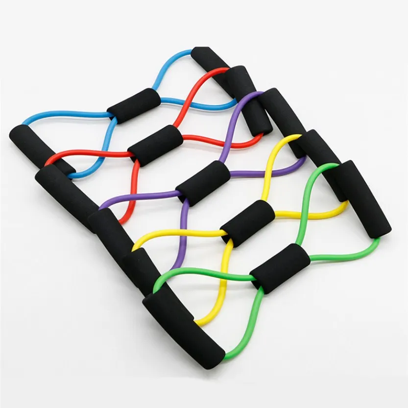 

Yoga 8 Word Resistance Training Bands Workout Exercise Chest Developer Body Building Fitness Equipment Elastic Pull Rope