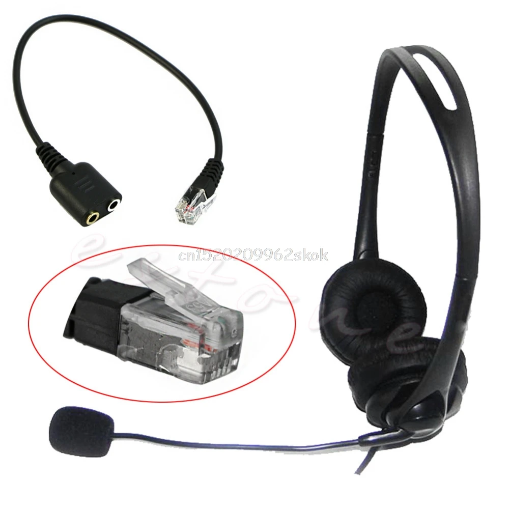 

Headset Cable 2 X 3.5mm to RJ9 Jack Adapter Convertor PC Telephone Using New F23 Dropshipping