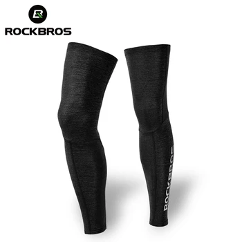 

ROCKBROS Summer Ice Silk Lycra Cycling Legwarmers Anti-uv Sun Protection Leg Sleeves Breathable High Elasticity Sports Leggings