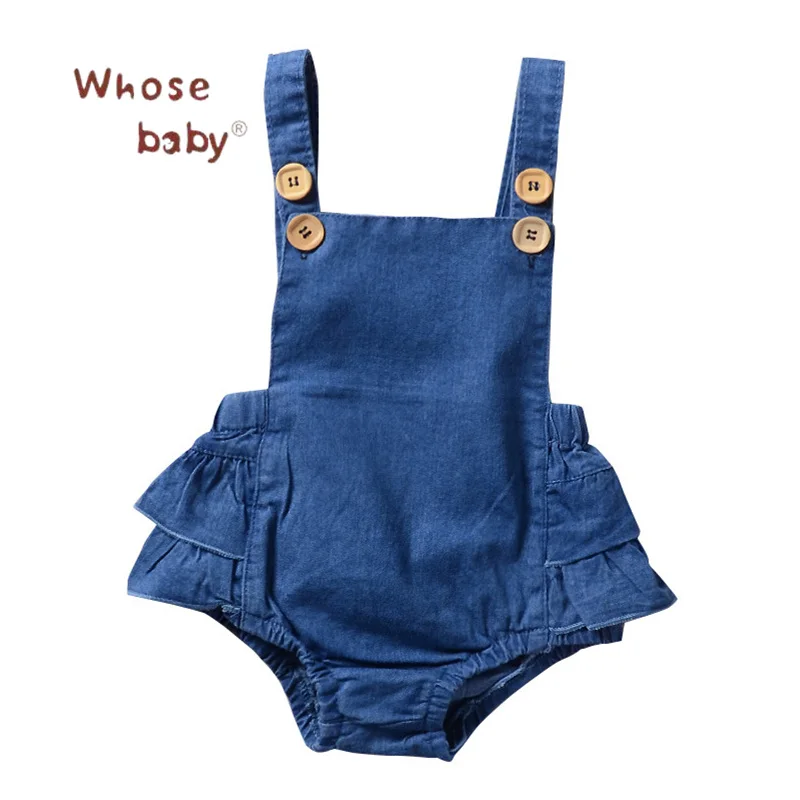 Buy Newborn Baby Bodysuits Denim Cotton Bodysuit For