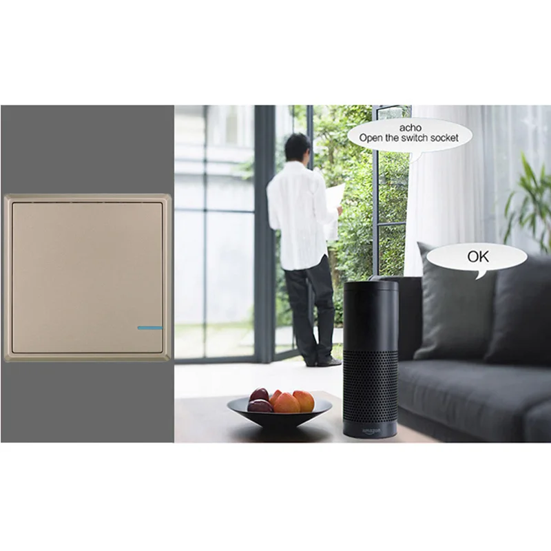 

Wifi Wall Switch Waterproof Touch Push Remote Control Light Switches Button Switch Wireless Switch One Gang 220v Smart