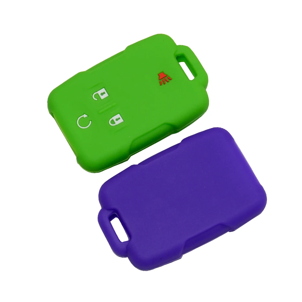 Car-Styling New Silicone 4 Buttons Car Remote Key Fob Cover Case Holder Shell Skin For Chevrolet Silverado Sierra Keyless Entry (3)