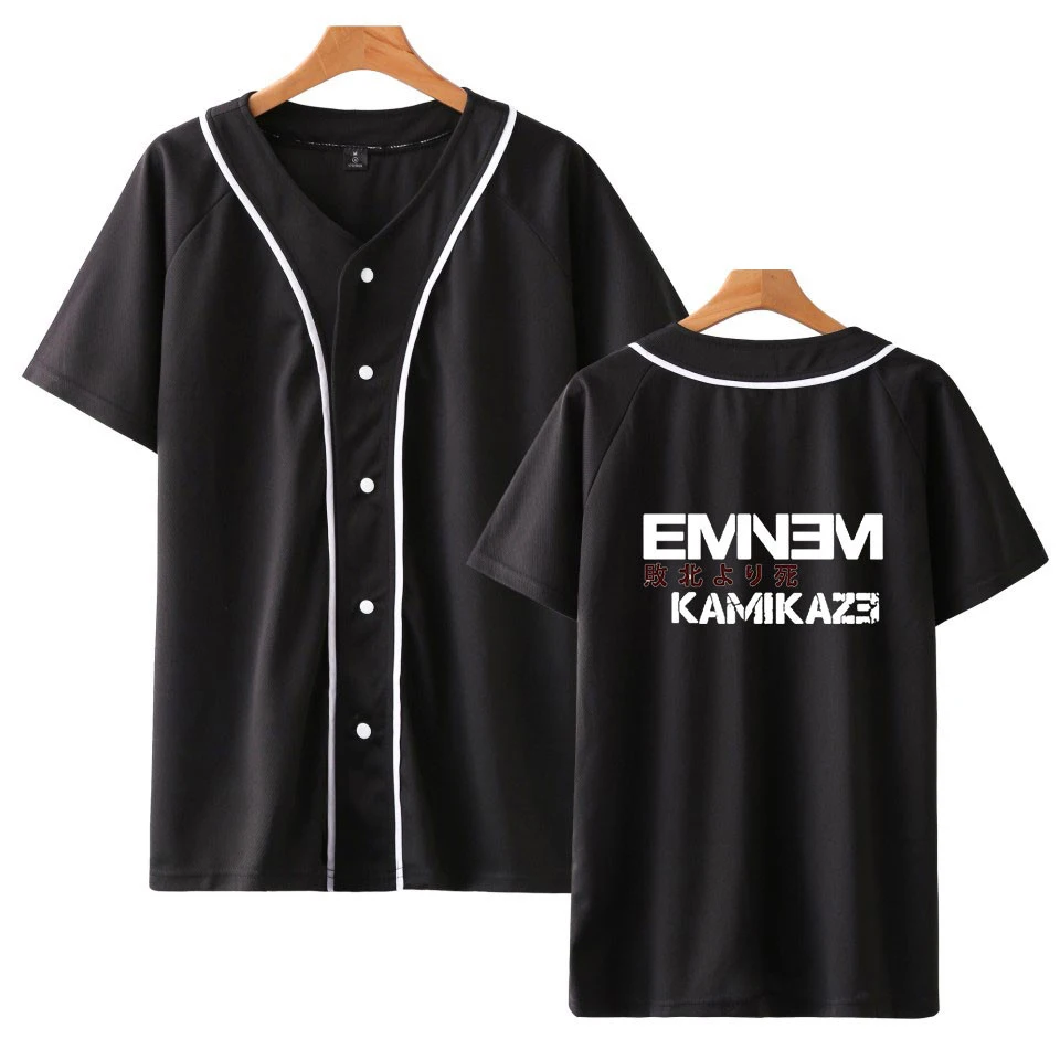 

BF 2019 Hot Eminem Kamikaze Baseball T-shirt Women/Men Summer T-shirt Fashion Coats Baseball T shirt Fashion Clothes Plub Size