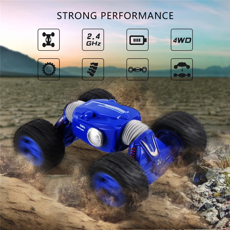 

RC Car 4WD Double-sided 2.4G One Key Transformation All-terrain Vehicle Climbing Cars Remote Control Truck RC Toys for children