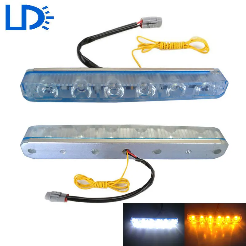 Car Drl Led Daytime Running Lights Turn Signal Lamp Yellow