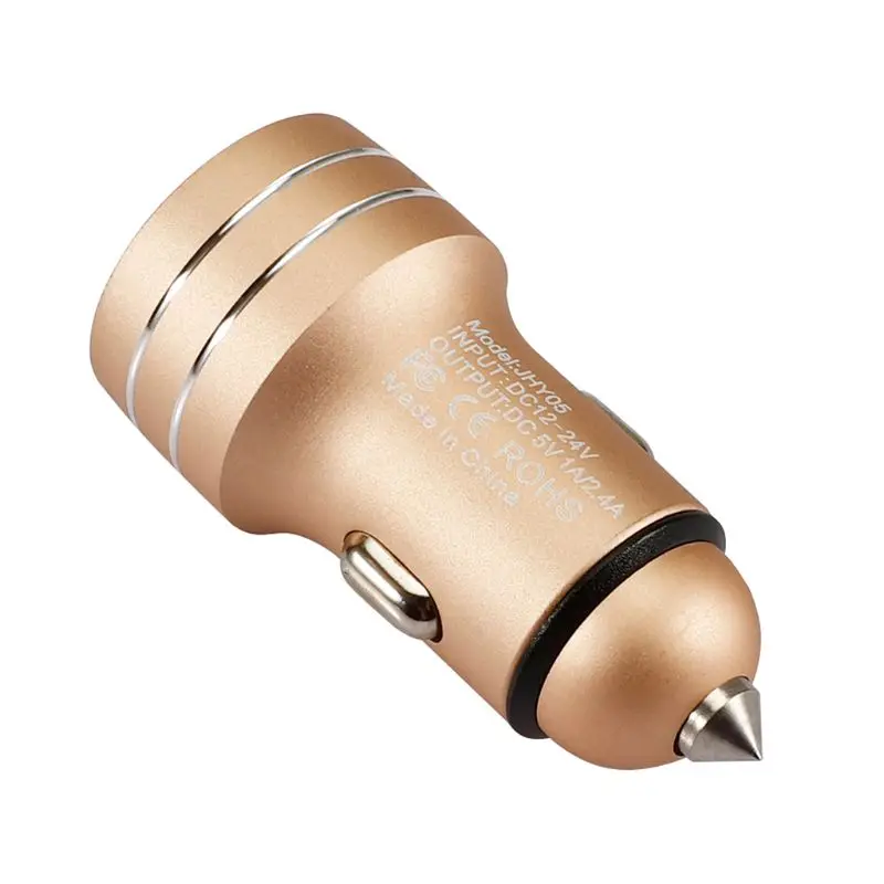 JHY 005 1A/2.4A металлический двойной зарядное устройство USB смартфон быстрой зарядки с