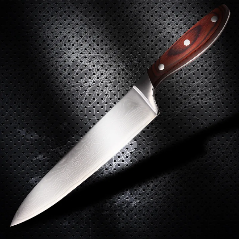 

8-inch Professional Damascus Chef Knife with High Carbon Japanese 67 Layers VG-10 Damascus Stainless Steel Ergonomic G10 Handle