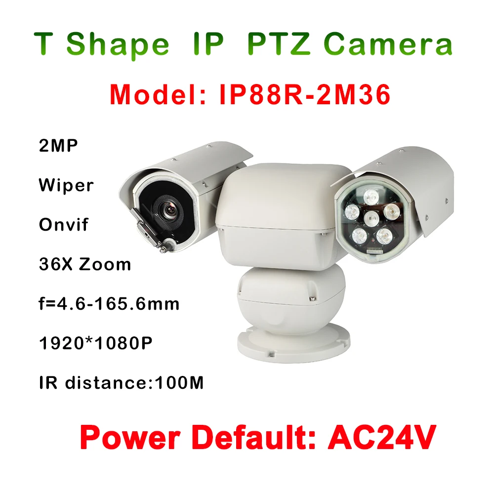 

36x Optical Zoom 2MP 1080P Outdoor Heavy duty IR 100M HD IP CCTV PTZ Camera Onvif Security Waterproof IP66 AC24V Power Supply