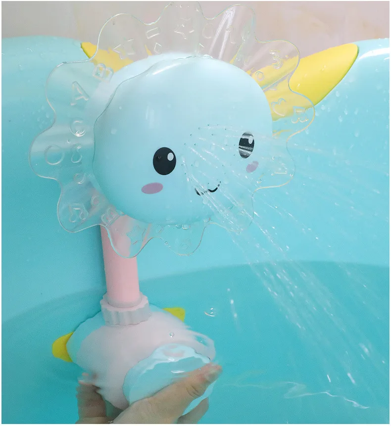 Новый Подсолнух Ванна Душ детские игрушки для купания выскальзывания присоски складной распылитель для смесителя играть ванная комната