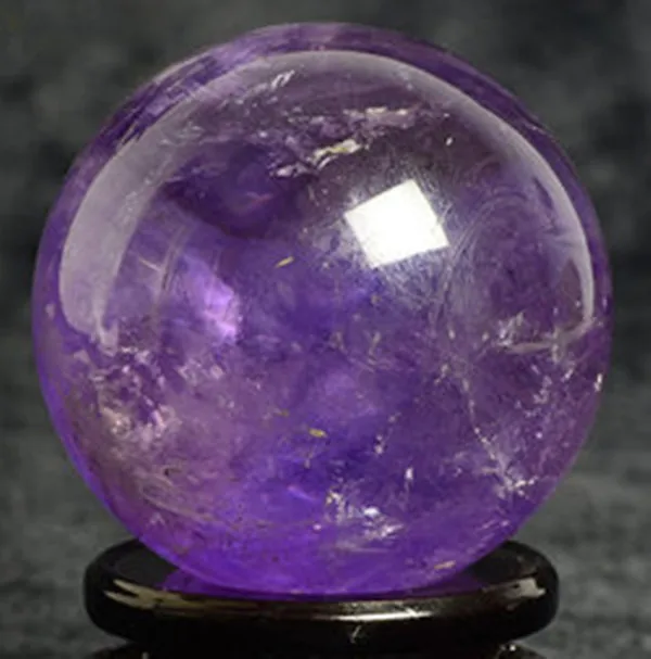 

Natural Quartz Amethyst Crystal Ball Sphere Healing Reiki Gemstone