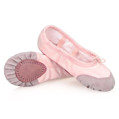 Girls Kids Pointe Shoes Dance Slippers High Quality Ballerina Boys Children Practice Shoes For Ballet beige
