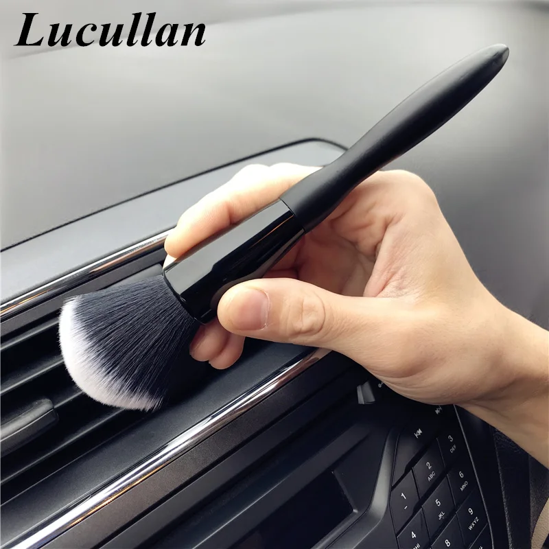 

Lucullan 20CM Lengthen Version Super Soft White Hair Cleaning Brush Interior Electrostatic Dust Remove Tools For Detail Factory