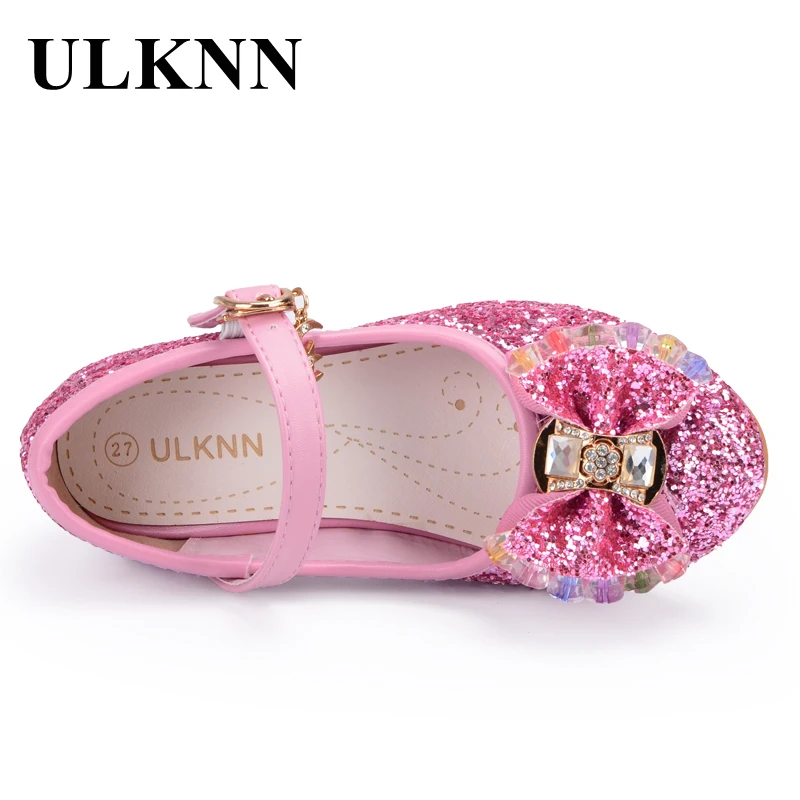 ULKNN/детская обувь принцессы с бабочкой; обувь для девочек с бабочкой; яркие цвета; обувь на высоком каблуке без шнуровки; вечерние сандалии для танцев для маленьких девочек
