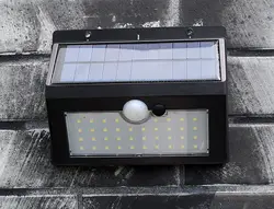 ПИР солнечных батареях Открытый движения Сенсор безопасности 38LED/22led свет IP65 Водонепроницаемый и теплозащитные сад стены Освещение лампы