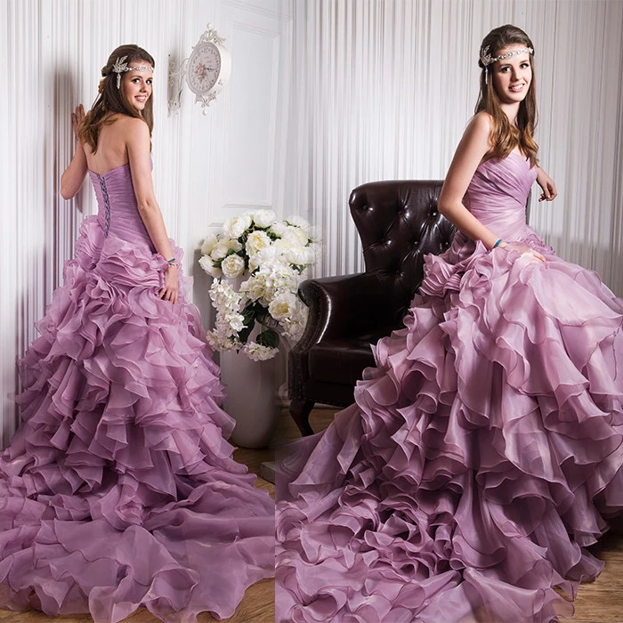 2014 New Off Shoulder Soft Organza Ball Gown Customize White