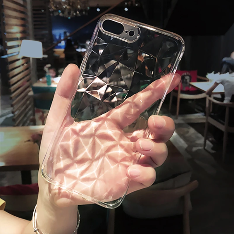 

Diamond Case for iPhone 6S 6 s 7 8 Plus X XR XS MAX Soft Silicon Cell Phone Cover on iPhone 5S 5SE Clear Crystal Ultra thin slim