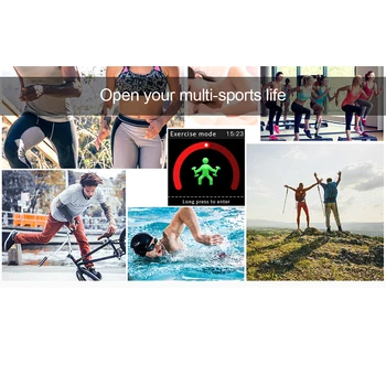 

Smart Wristbands A6 Blood Pressure Smart Bracelet Heart Rate Monitor Sport Fitness Tracker IP67 Waterproof Smart Wristband Watch