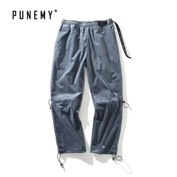 

Men Pants Straight Corduroy Embroidery Double Drawstring Oversize Harajuku Hip Hop Japanese Streetwear Man's Trouser Cargo Pants