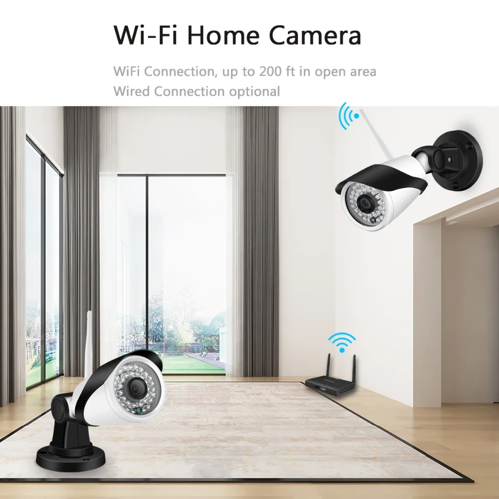 IP камера BESDER CamHi FHD 1080P уличная Водонепроницаемая с ночным видением и датчиком