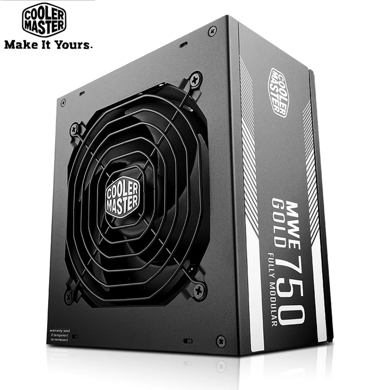 Cooler Master, полный модуль, компьютерный источник питания, номинальная мощность 750 Вт, 750 Вт, 12 см, тихий вентилятор, 12 В, ATX PC PSU GOLD 80 PLUS, для игр и офиса