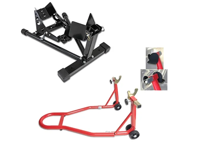 motorcycle full set Front wheel and Rear wheel support stand wheel