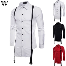 Womail рубашка мужская летняя официальная рубашка модная деловая приталенная рубашка с длинным рукавом на пуговицах Высокое качество Повседневная M528