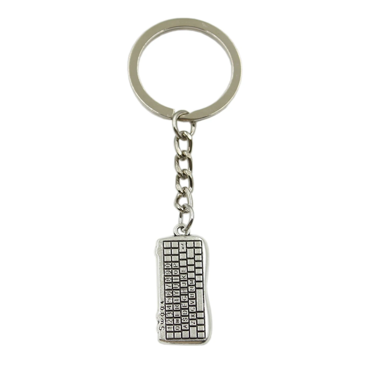 

New Hot Men Key Ring Metal Key Chain Keychain Gift Jewelry Silver computer keyboard Pendant great promotion