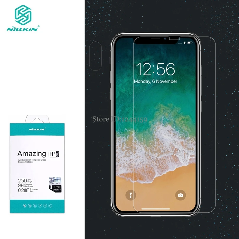 

Nillkin Tempered Glass for iPhone XS Max Screen Protector Nilkin Amazing H&H+Pro Clear Glass Film for iPhone XR XS Max