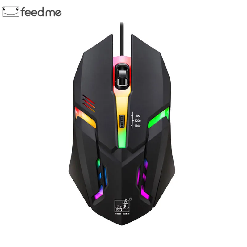 

K2 800/1200/1600DP Adjustable Mice Wired USB Photoelectric Glow Gaming Mouse Computer Mouse Ergonomic Mice For Laptop PC Mouse