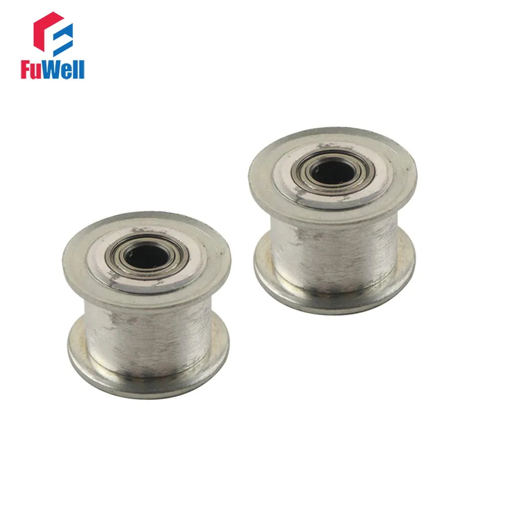 

2pcs MXL-25T Without Teeth Idler Pulley 3/4/5/6mm Inner Bore Timing Idle Pulley 7/11mm Belt Width Bearing Synchronous Wheel