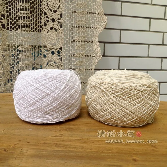 

Wholesale export 10-3 thread Crochet flower handmade DIY pure cotton knitting lace line of the White Beige