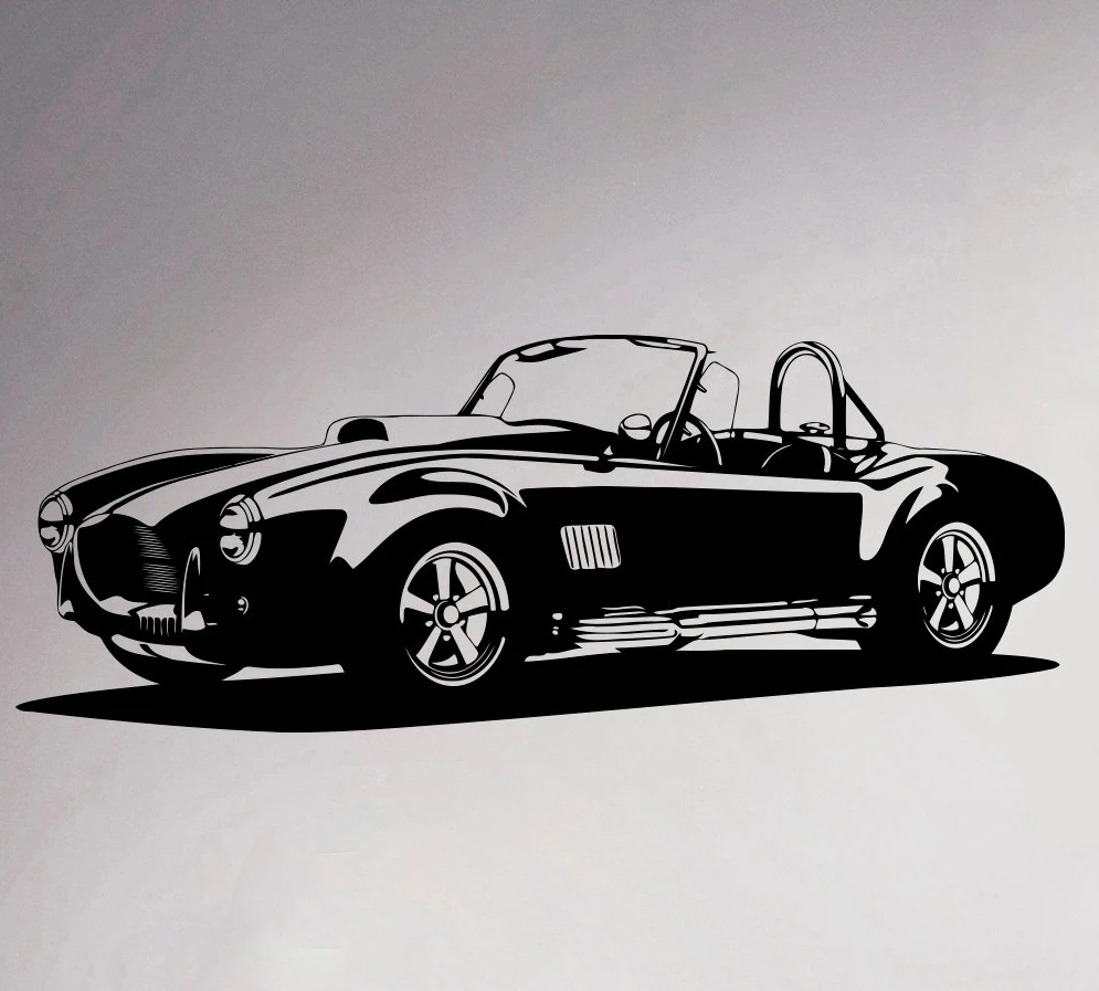 Классическая Наклейка на стену Cobra Roadster Ретро Спорт гоночный автомобиль