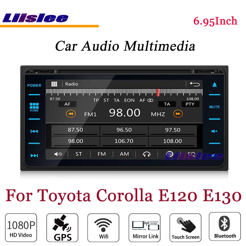 Perfect Liislee For Toyota Corolla E120 E130 Stereo Android Radio DVD Player TV BT GPS MAP Navigation 1080P System Original NAVI Design 5